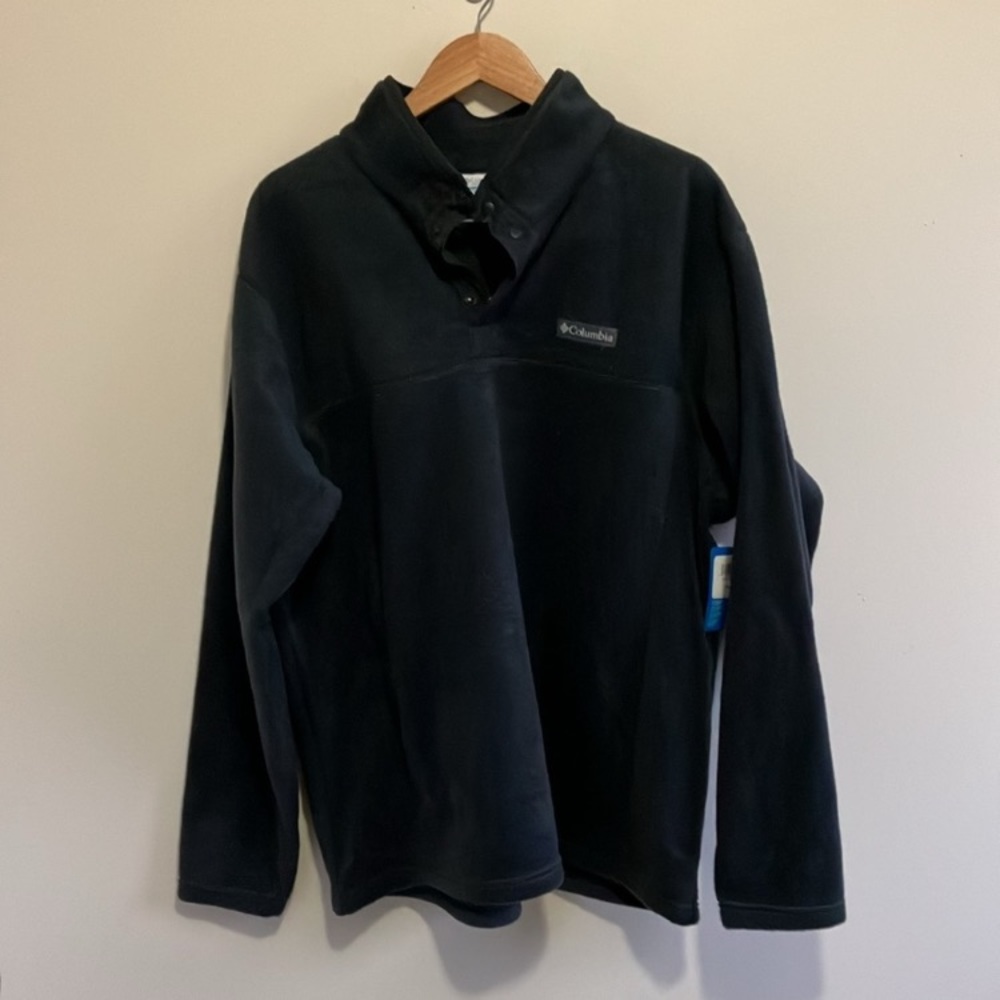 NWT Columbia men’s black fleece swrater size XL - Picture 2 of 9